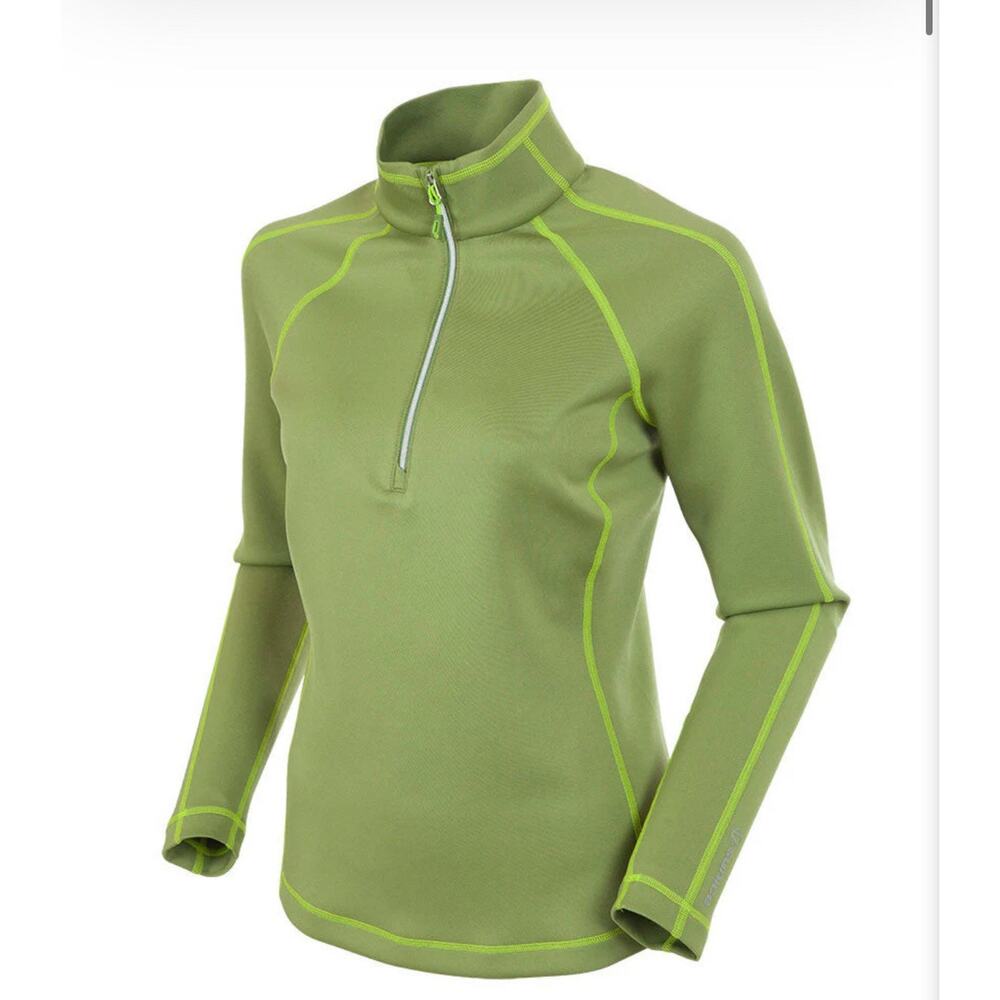 Sunice Maddy Lightweight Thermal Half-Zip Pullover Women's Size Large Green